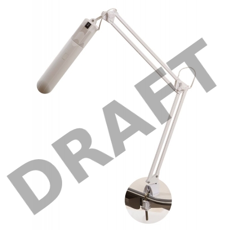 Светильник настольный Трансвит Delta/Wh на струбцине 2G7 люминесцентный белый 11Вт