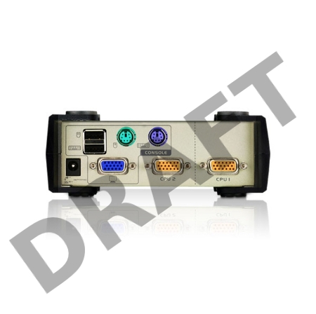 Переключатель ATEN KVM Switch  CS82U-AT KVM-переключатель, VGA/SVGA+KBD+MOUSE, 1> 2 блока/порта/port PS2/USB, с KVM-шнурами PS2/USB 2х1.2м