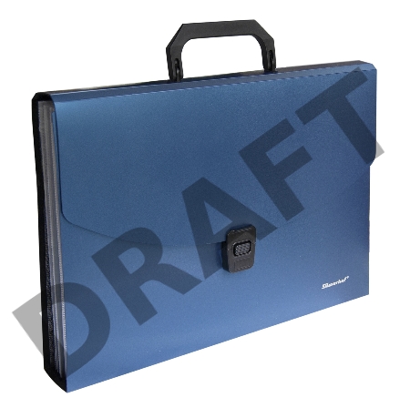 Портфель Silwerhof Perlen 322716-02 6 отдел. A4 пластик синий металлик