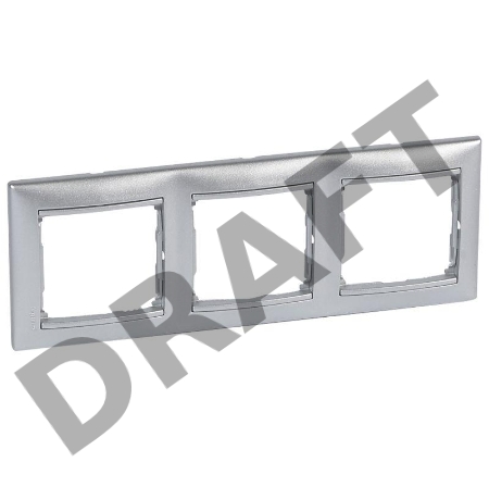 Рамка 3-м Valena горизонт. алюм. Leg 770153