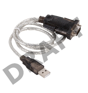 Переходник ORIENT Кабель-адаптер  USS-101N, USB Am to RS232 DB9M (chipset Prolific PL2303RA), 0.8м, крепеж разъема - винты,  с поддержкой Win8 /8,1   