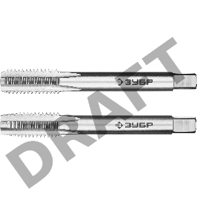 Комплект метчиков ЗУБР 4-28007-10-1.5-H2_z01 М10x1.5мм, сталь Р6М5, машинно-ручные