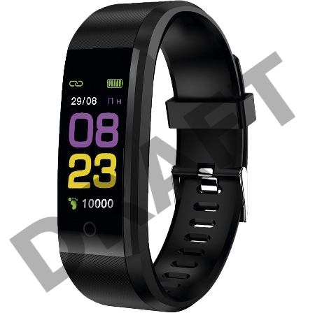 Смарт-браслет SunWind SB25 TFT корп.:черный рем.:черный (SB25B)