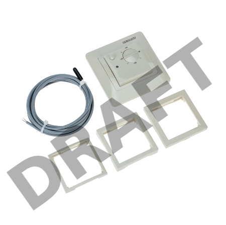 Терморегулятор механическийRX-308G (бежевый) (совместим с Schneider серии Glossa) REXANT