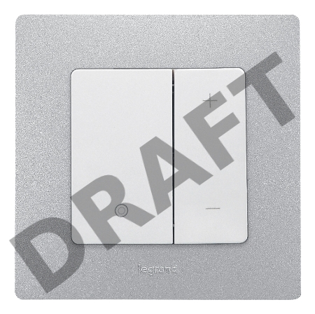 Светорегулятор нажимной 400Вт, бел. ETIKA Светорегулятор нажимной 400Вт, бел.