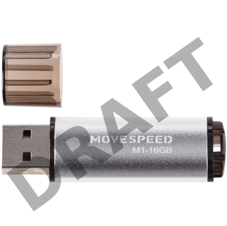 Накопитель USB2.0 16GB Move Speed M1 серебро