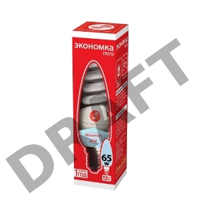 Лампа энергосберегающая  ЭКОНОМКА LKsmT2SPC13wE1442eco (13 Вт, холодный свет, цоколь 14, спираль Т2)