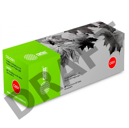 Тонер Картридж Cactus CS-C051 черный (1700стр.) для Canon LBP 62dw/MF 264dw/267dw/269dw Тонер Картридж Cactus CS-C051 черный (1700стр.) для Canon LBP 62dw/MF 264dw/267dw/269dw