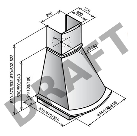 Кухонная вытяжка ELIKOR Ротонда 60П-650-П3Л бежевый/бук орех