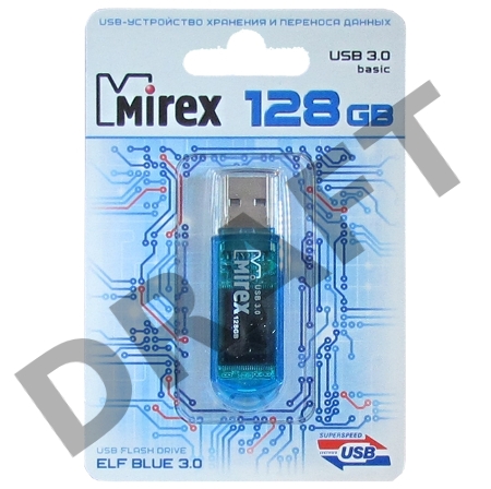 Флеш накопитель 128GB Mirex Elf, USB 3.0, Синий