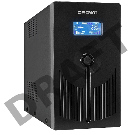 Источник бесперебойного питания CROWN Line Intractive CMU-SP1200IEC LCD USB 1200VA\720W, корпус металл, 2x12V/9AH, розетки 8*IEC, трансформатор AVR 140-290V, LCD-дисплей, cъёмный кабель 1.2 м, порт RJ11/45, порт USB, защита: от перегрузки, от КЗ, от скачк