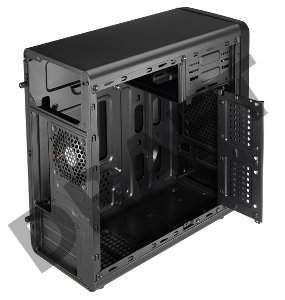 Корпус Aerocool Qs-182 черный без БП mATX 2x120mm 2xUSB2.0 1xUSB3.0 audio