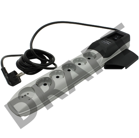 Сетевой фильтр ZIS Pilot Pro 6 розеток (5 евро + 1Gadget Parking) 1.8 м, автомат защиты Surge protector Pilot PRO 6 outlets (5 euro + 1 without ground) 10A / 2.2kVt, 1.8m, automatic circuit-breaker