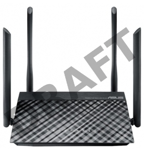 Маршрутизатор беспроводной Asus RT-AC1200 10/100BASE-TX черный (Dual Band)