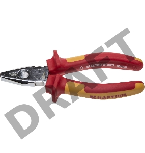 Плоскогубцы KRAFTOOL 2202-1-16_z01  electro-kraft cr-mo сталь двухкомп.рук. хром. покр. 160мм