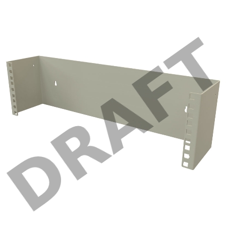 Кронштейн Hyperline BW19, настенный, 3U, 136х493х110 мм (ВхШхГ), нагрузка: 15 кг, настенный, 19