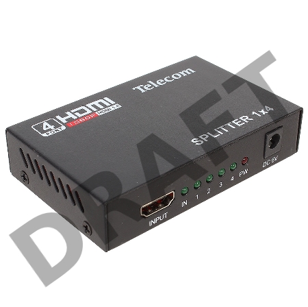 Разветвитель HDMI 1=>4 Telecom  <TTS5020>, каскадируемый , 1.4v+3D