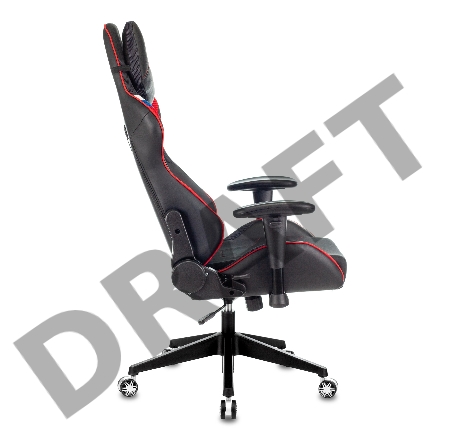 Кресло игровое Бюрократ VIKING 4 AERO RUS две подушки белый/синий/красный черный искусст.кожа/ткань