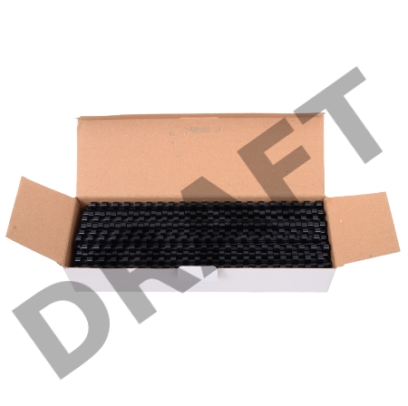 Пластиковые пружины для переплета 8 мм (на 21 - 40 листов) черные 100шт Fellowes (FS-53457)