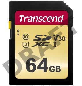 Флеш карта SD 64GB Transcend SDХC UHS-I U3, MLC