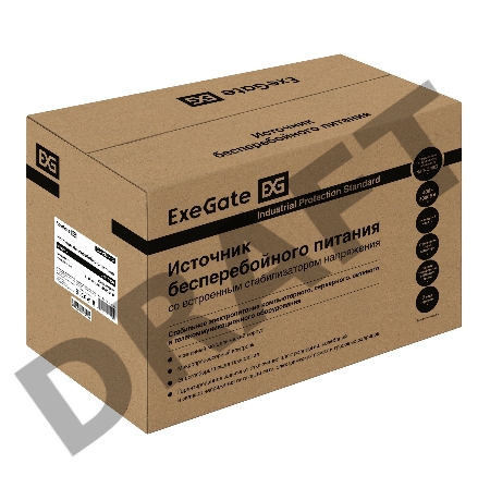 ИБП ExeGate SpecialPro UNB-1200.LED.AVR.2SH.3C13.USB <1200VA/750W, LED, AVR, 2*Schuko+3*C13, USB,съемн.кабель, металлический корпус, Black>