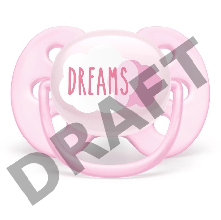 Пустышка ultra soft, Dreams, 0-6 мес, 1 шт, для девочек