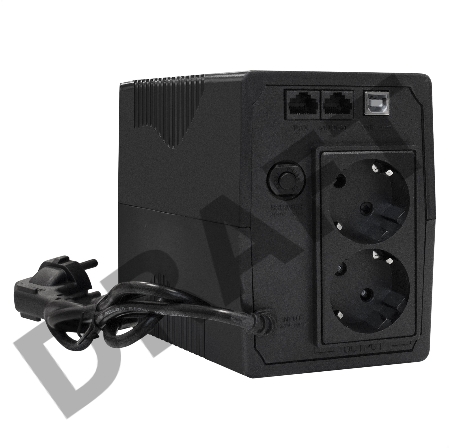 ИБП ExeGate EX292764RUS SpecialPro UNB-600.LED.AVR.2SH.RJ.USB <600VA/360W, LED, AVR, 2*Schuko, RJ45/11, USB, Black>