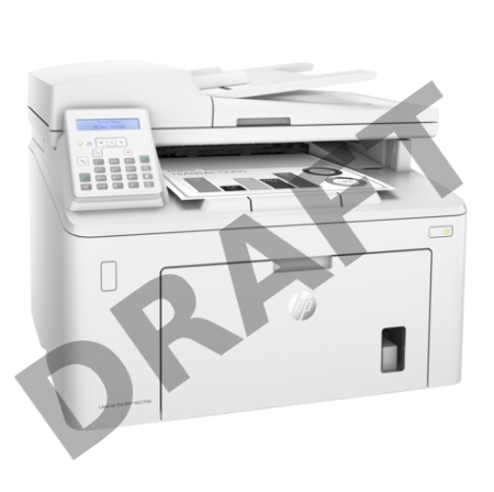 МФУ HP LaserJet Pro MFP M227fdn, лазерный принтер/сканер/копир/факс, A4, 28 стр/мин, 1200x1200 dpi, 256 Мб, ADF35, дуплекс, подача: 260 лист., вывод: 150 лист., Post Script, Ethernet, USB, NFC, ЖК-панель (Старт.к-ж 1600 стр)
