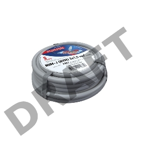 Кабель силовой медный NUM-J 3x1,5 мм², длина 5 метров, ГОСТ 31996-2012, ТУ 3520-015-38229892-2015  REXANT