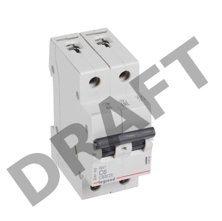Выключатель автоматический модульный 2п C 6А 4.5кА RX3 Leg 419694
