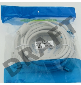 Кабель монитор - SVGA card (15M-15M) 2 filters 10m