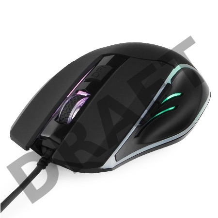 Мышь Gembird MG-500 USB {Мышь игровая, 5 кнопок+колесо-кнопка, 1600DPI, 1000 Гц, подсветка}