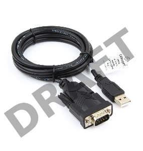 Конвертер USB->SERIAL Cablexpert UAS-DB9M-02 AM/DB9M, 1,5 м, PL2303TA, WinXP-Win8, черный, пакет