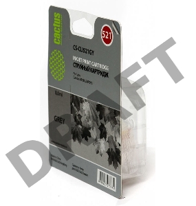 Картридж струйный Cactus CS-CLI521GY серый для Canon MP980 MP990 (8,2ml)