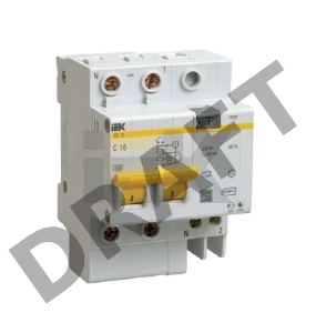 Выключатель автоматический Iek MAD10-2-016-C-010 АД12 2Р 16А  10мА ИЭК