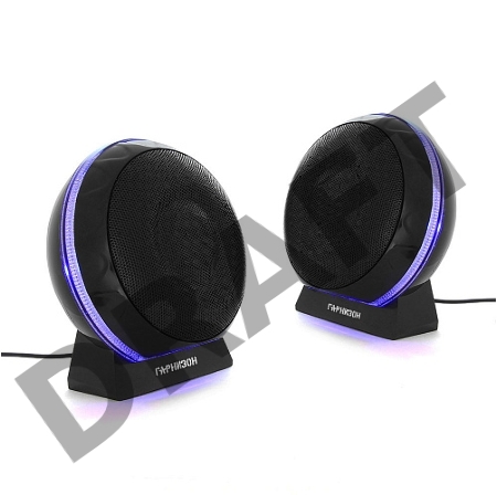 Акустическая система 2.0 Гарнизон GSP-150, черный, 6 Вт, FTB-динамики, материал- пластик, USB - питание