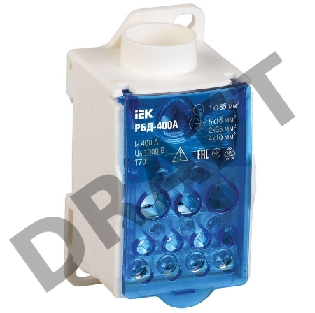 Блок распределительный на DIN-рейку РБД-400А ИЭК RBD-400