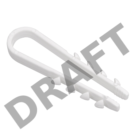 Дюбель-хомут d19-25мм для круглого кабеля нейлон бел. (уп.100шт) ИЭК UHH35-19-25-100