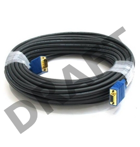 Кабель VGA DB15 (m)/DB15 (m) 20м феррит.кольца