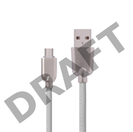 USB кабель ACD-Allure MicroUSB ~ USB-A Кожа, 1м, белый (ACD-U926-M1W)