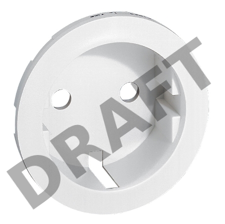 Панель лицевая Celiane для роз. с безвинт. зажим. 2P+E нем. станд. бел. Leg 068131