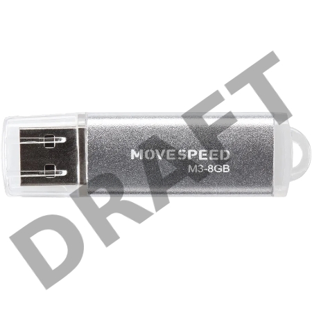 Накопитель USB2.0 8GB Move Speed M3 серебро