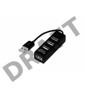 Разветвитель USB на 4 порта черный REXANT