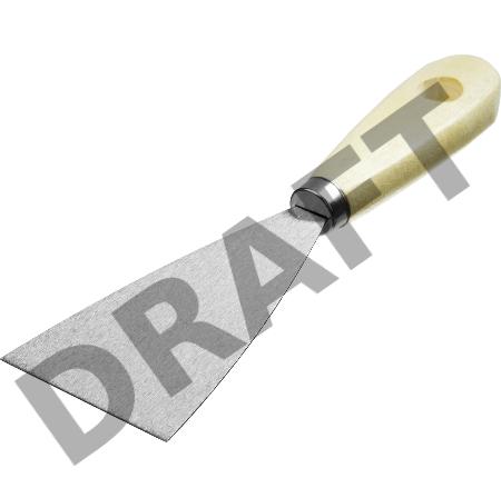 Шпатель стальной MIRAX 60 мм, деревянная ручка,