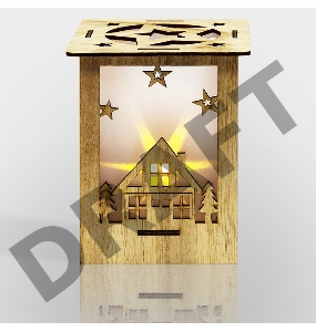 Деревянная фигурка с подсветкой 