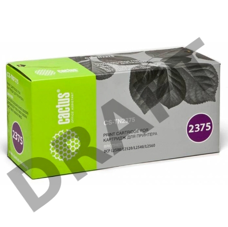 Тонер Картридж Cactus CS-TN2375 черный для Brother DCP L2500/L2520/L2540/L2560 (2600стр.)