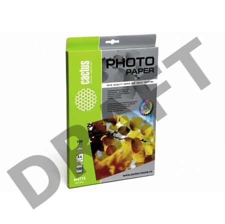 Фотобумага Cactus CS-MA4100100 A4/100г/м2/100л. матовая для струйной печати