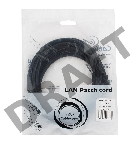 Патч-корд UTP Cablexpert PP12-3M/BK 5e, 3м, литой, многожильный (чёрный)
