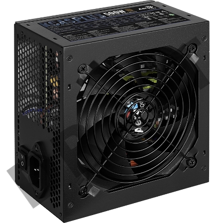 Блок питания Aerocool ATX 500W KCAS-500W PLUS 80+ bronze (24+4+4pin) APFC 120mm fan 7xSATA RTL
