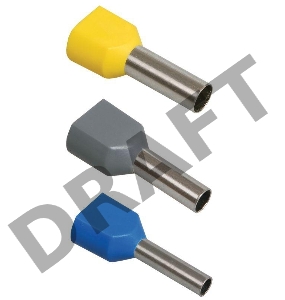 Наконечник-гильза изол. НГИ2 4.0-12 сер. (уп.100шт) ИЭК UTE10-D4-0-100